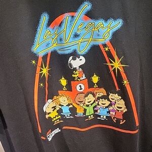 Men's Black Peanuts Las Vegas Graphic Tee